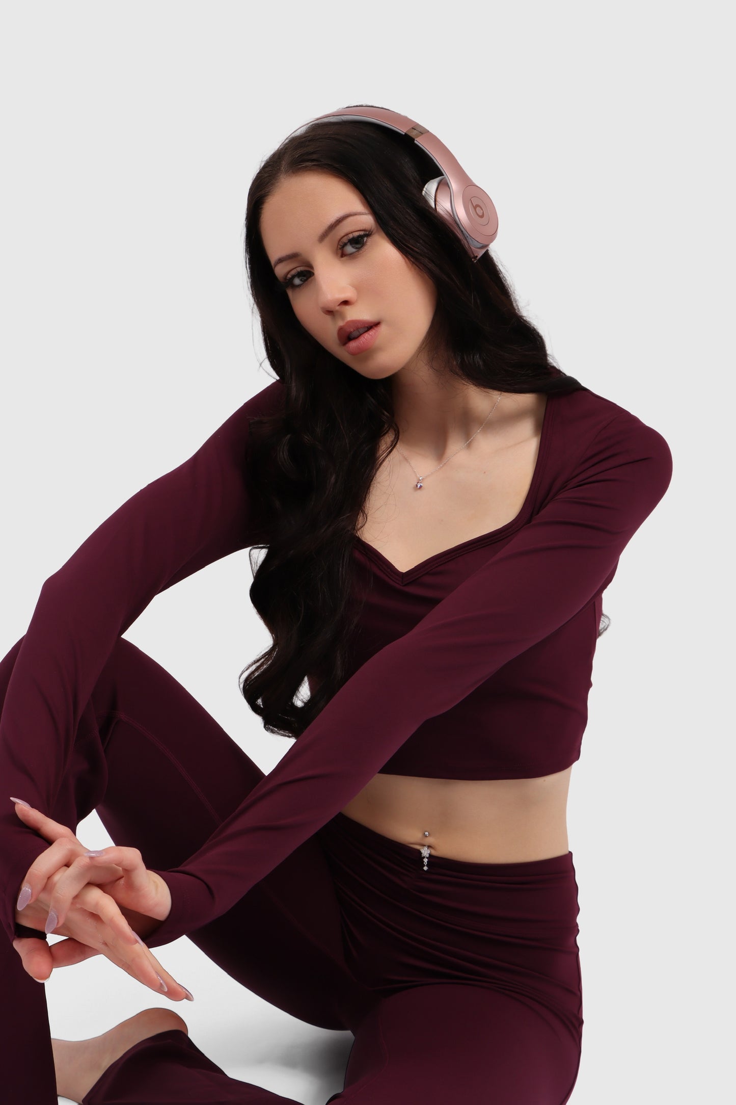 Voilet flow Langarm & Leggins - Set